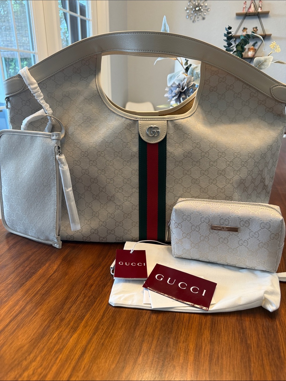 Large Gigli Tote Bag and Cosmetic Pouch